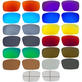 Wetnenss Replacement Lenses for Oakley Crankshaft OO9239 Polarised Thickness 1.5 mm Salt Prevention Oil-Proof (Dark Red) (K Gold), black