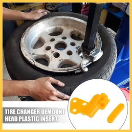 REPAIROCK 6 Set Tire Changer Plastic Insert Tire Demount Head Tire Machine Guard Wheel Side Protector for Mount Demount Duck Head Tyre Repair 2.36"x2.28"x0.91" Auto Replacement Parts