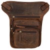 Motorcycle Leather Leg Bag, Waist Bag with Multiple Compartments, Eagle