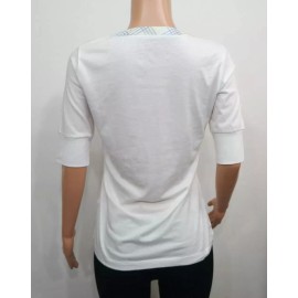 Nautica Women's V-Neck Sleep V-Neck Sleep Shirt Sleepwear Top, White, S/P