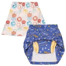 MooMoo Baby Potty Training Skirts 2 Packs Cotton Diaper Skirt for Potty Training Absorbent