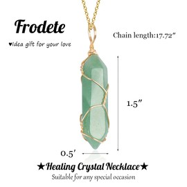 Healing Crystal Necklace for Women Men Amethyst Crystal Necklace Rose Quartz Necklace