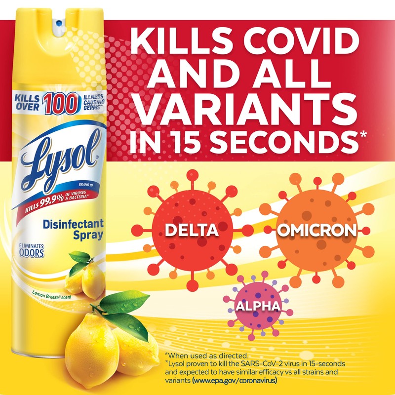 Lysol Disinfectant Spray, Sanitizing And Antibacterial Spray, For Disinfecting And