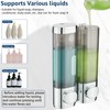 modunful Shower Dispenser 2 Chamber No Drill Shampoo Dispenser for