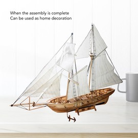 1:130 DIY Sailing Boat Kit DIY Hobby Wooden Ship Science Equipmen Assembly Model Boat Kits for Teenager Adults