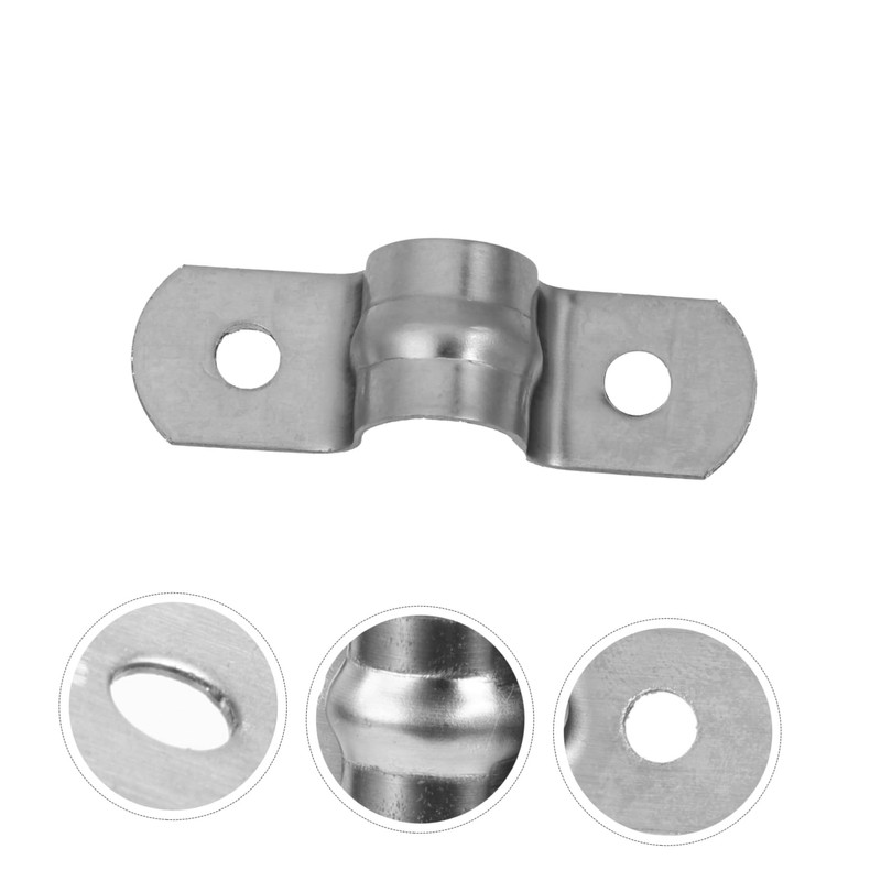 Operitacx 40Pcs U Shaped Stainless Steel Hose Clamps Durable Plumbing