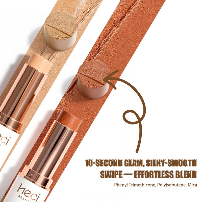 HECI BEAUTY Tinted Foundation Stick, Balm to Cream Foundation with