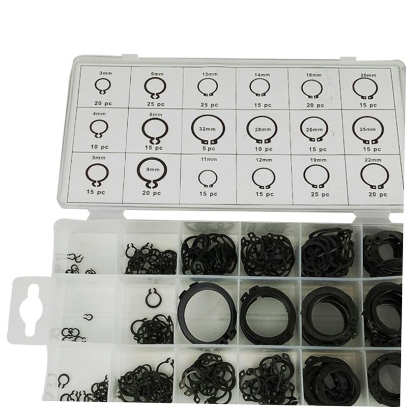 iplusmile 18 Size Carbon Steel Retaining Ring Assortment Circlip Set