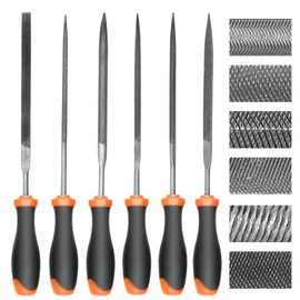 CCLIFE File Set 6-Piece Professional Workshop File Set Small Metal File Needle Files Set Key Files with Storage Bag