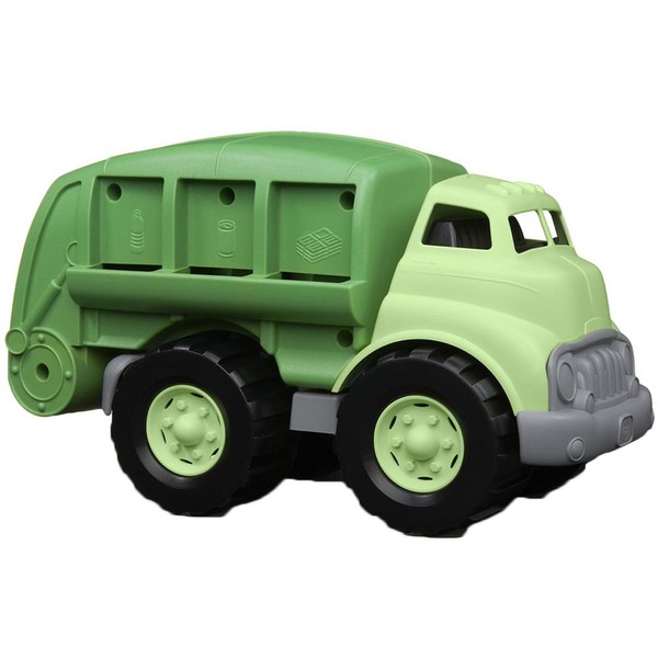Green Toys Recycling Truck in Green Color - BPA Free, Phthalates Free Garbage Truck for Improving Gross Motor, Fine Motor Skills. Kids Play Vehicles