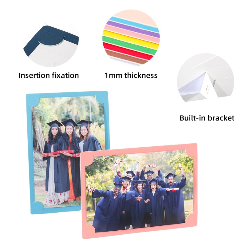 HOTUO 4x6 Paper Frames Set of 10, Colorful Cardboard Picture