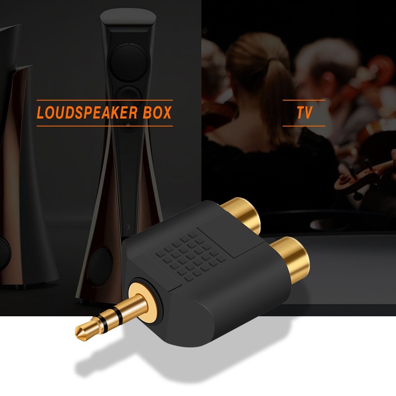 ANDTOBO 3.5 mm TRS to Dual RCA F (2-Pack), 3.5mm