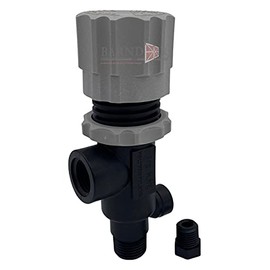 Barndoor AG TeeJet Pressure Relief Valve – ¼ in. Port For Pressure Gauge, Polypropylene Regulating Valves w/Stainless Steel Springs