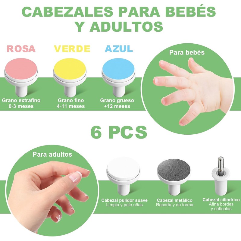 AXIDUN-Lima de uñas para bebé, Cortaúñas para bebé