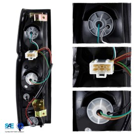 AKKON - For 1986-1997 Nissan Pickup truck D21 Hardbody OE Style Tail Lights Lamps Housing Assemblies with Dark Red Lens