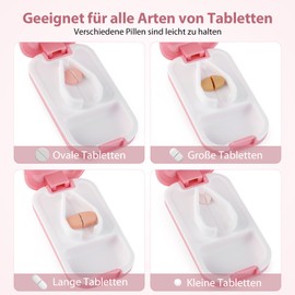 Opret Tablet Divider for Small Tablets and Large Pills, Tablet Cutter, Pill Divider, Tablet Splitter, Pill Cutter, Pill Cutter in Half Quarter Cutting