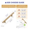 Ravinte 5 Pack Kitchen Cabinet Handles Champagne Bronze 3-3/4 Inch