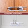 Qtopun 6-Pack U-Shaped Cabinet Locks, Adjustable Sliding Drawer Locks for