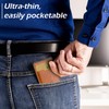 SkaTtesKai Men's Pop Up Wallet Small with RFID Protection, Aluminium