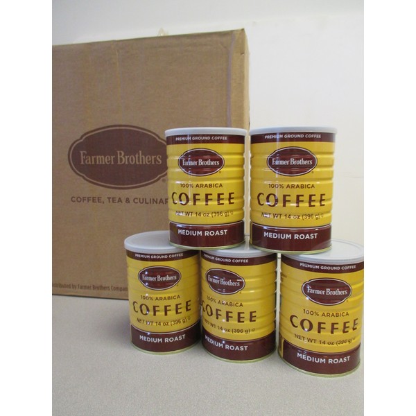 Farmer Brothers 100% Arabica Medium Roast Ground Coffee - Rainforest Alliance Certified (5-Pack)