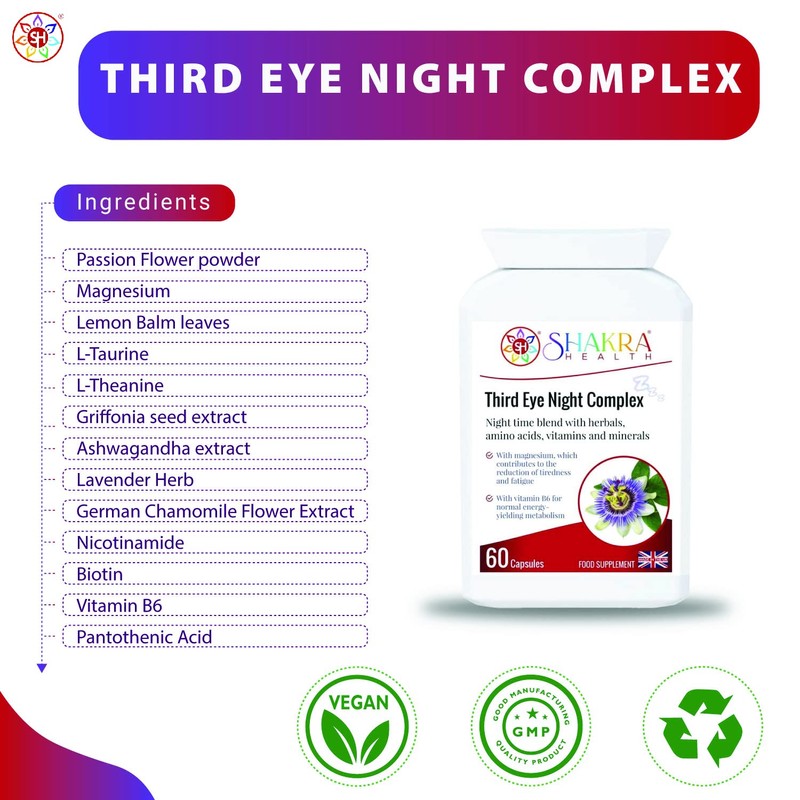 Third Eye Night Complex (60 Capsules) Sleep undisturbed, Rest Peacefully,