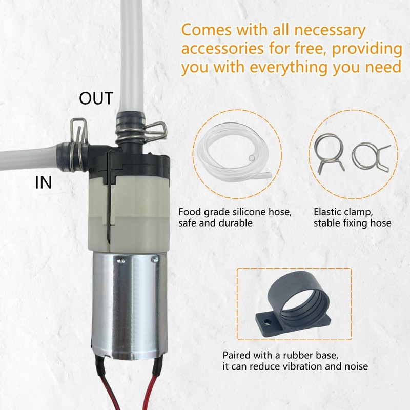 DC12V Micro Water Pump 0.8LPM, Compatible With GE Profile Opal