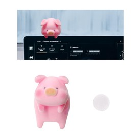 DXNQ Swinging Pig Car Hanging Ornament, Lucky Piggy Pendant Decoration for Car Rear View Mirror, Super Cute Swinging Piggy Ornament for Vehicle Home Office, Car Accessories (Heart, Ornament)