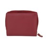 Wallet with side zip pocket LEAS, Genuine Leather, red -
