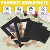 Mardatt 50 Set Black Paper Picture Frames, Includes 3" 4"
