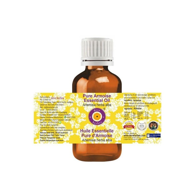 Deve Herbes Pure Armoise Essential Oil (Artemisia herba alba) Steam