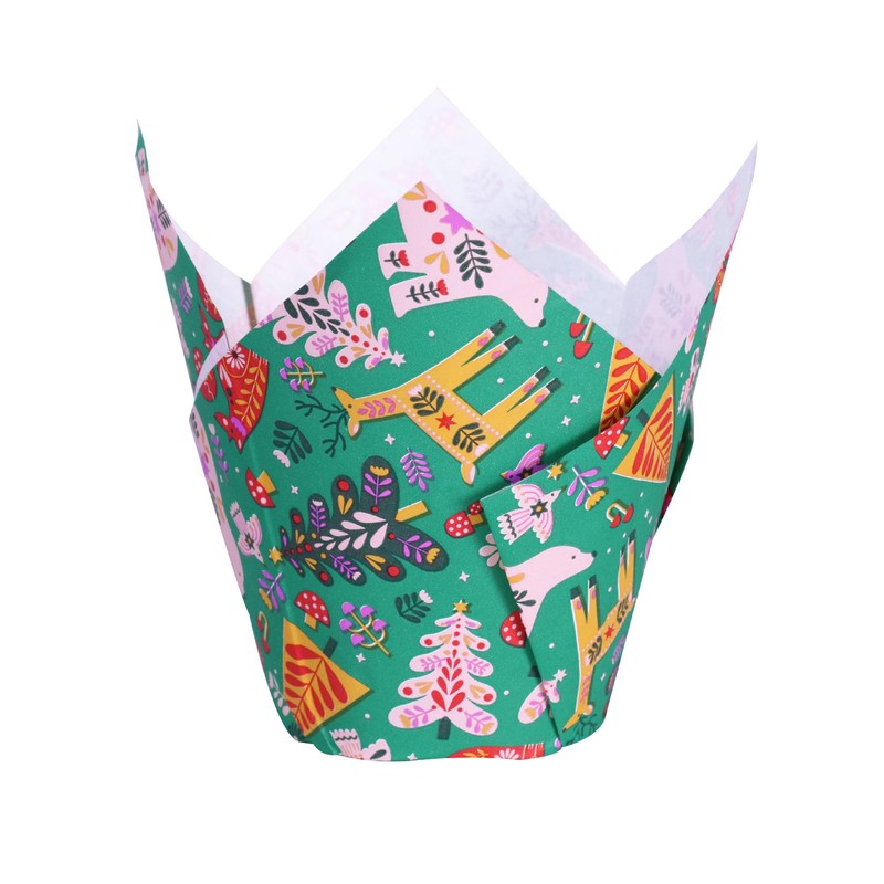 PME Christmas Tulip Muffin Cases - Enchanted (Pack of 24)