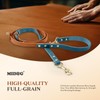 Midog Leather Leash for Dogs 6ft, Adjustable Hands Free Dog