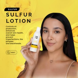 Pili Sulfur Lotion – Helps Control Oily Skin & Reduce Shine – Lightweight Face & Body Skincare – Fast-Absorbing & Non-Greasy Formula – 4.2 fl. oz.