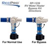 RecPro RV Water Heater Bypass Kit | Pressurized Hose and