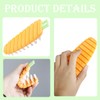 Lotsdonxia Carrot Shape Vegetable Scrubber, Flexible Orange Plastic Potato Scrub