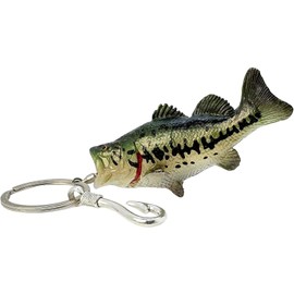 Llavero de pesca de lubina, llavero para hombres, llavero de pesca genial para los amantes de la pesca, pescador para papá, novios, calcetines, cumpleaños, Navidad, accesorios de animales, Verde y