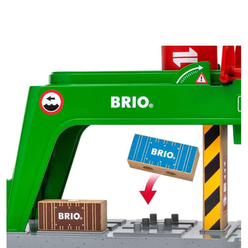 BRIO World Container Crane for Kids Age 3 Years Up
