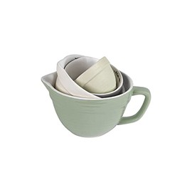 Creative Co-Op Tazas medidoras en forma de tazón (juego de 4 tamaños), multicolor, 6.5 x 5 pulgadas