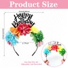 Hoteam Happy Birthday Headband Mexican Flower Birthday Crowns Cinco De