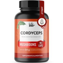 LIFE 360 Suplemento Cordyceps, Envase con un contenido de 90 Cápsulas  Rinde 60 porciones por envase. Contiene Cordyceps. Ver ingredientes y modo de  
