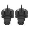 2Pcs to IEC320 C13 Power Adapter Power Cord Adapter Connector
