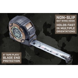 Spec Ops Tools 35-Foot Elite Series Tape Measure, 1 1/4" Double-Sided Blade, 12 Feet of Stand Out, Military-Grade Composite Case, 3% Donated to Veterans