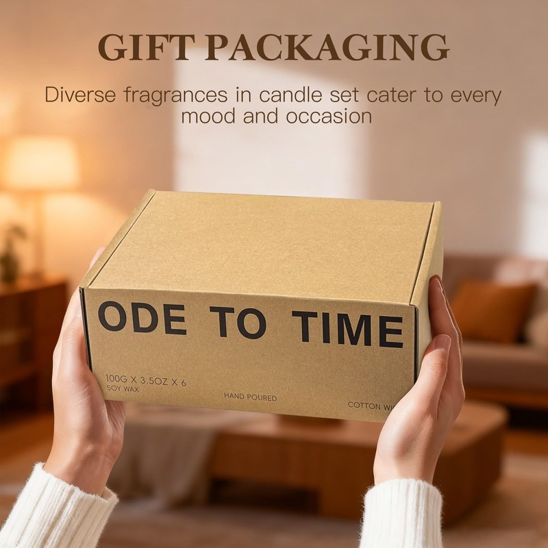 6-Pack Scented Candles for Home, 3.5 Oz Soy Wax Candles