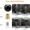 AIMALL Black 8-Ball Car Gear Shift Knob Universal Manual Shifter
