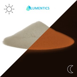 LUMENTICS Photoluminescent Colour Powder Natural Red 40g - Self-Luminous Colour Pigment. UV Afterglow Pigment and Luminous Powder for Paint, Painting, Resin, DYI, Resin, Epoxy Resin and Crafts