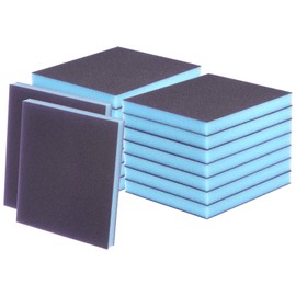 sourcing map 16pcs Superfine Sanding Sponge Blocks 800-1000 Grit Foam Sanding Block Pad for Polishing Kitchen Metal Wood Drywall, 120x100x12mm, Purple