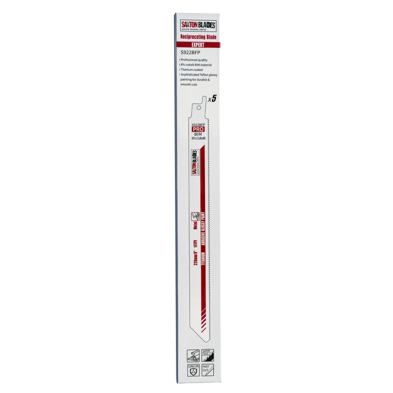 Saxton 225mm Professional Range Bi-Metal 8% Cobalt Reciprocating Saw Blade