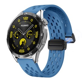 LYSMVIVI - Correa de reloj deportiva de 18 mm, 19 mm, 20 mm, 22 mm, de silicona de liberación rápida, a prueba de sudor, transpirable, para hombres y mujeres, correa de reloj deportivo de silicona suave, azul cielo
