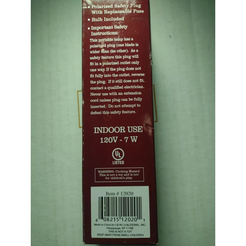 LB International Electrical Candle Lamp (Holiday)