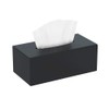 HIIMIEI Acrylic Tissue Box Cover Black Tissue Holder Napkin Dispenser